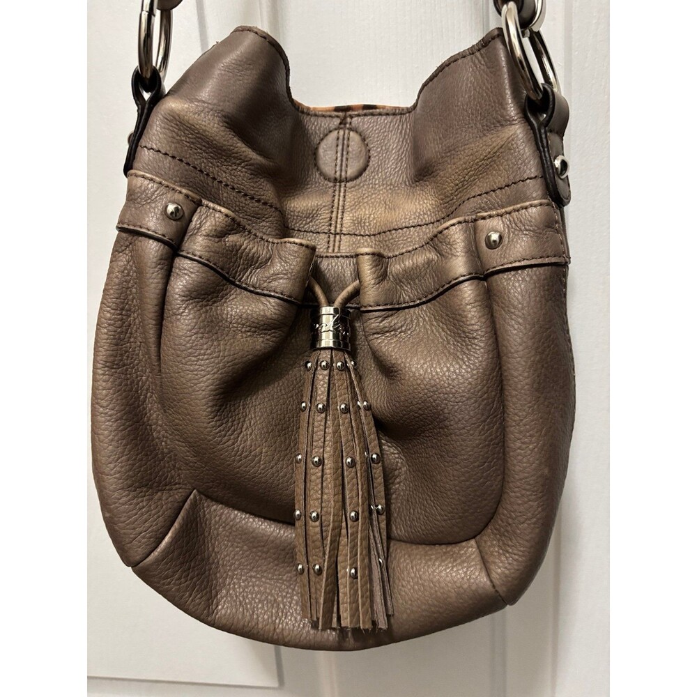 b makowsky crossbody brown leather purse and bag adjustable strap EUC